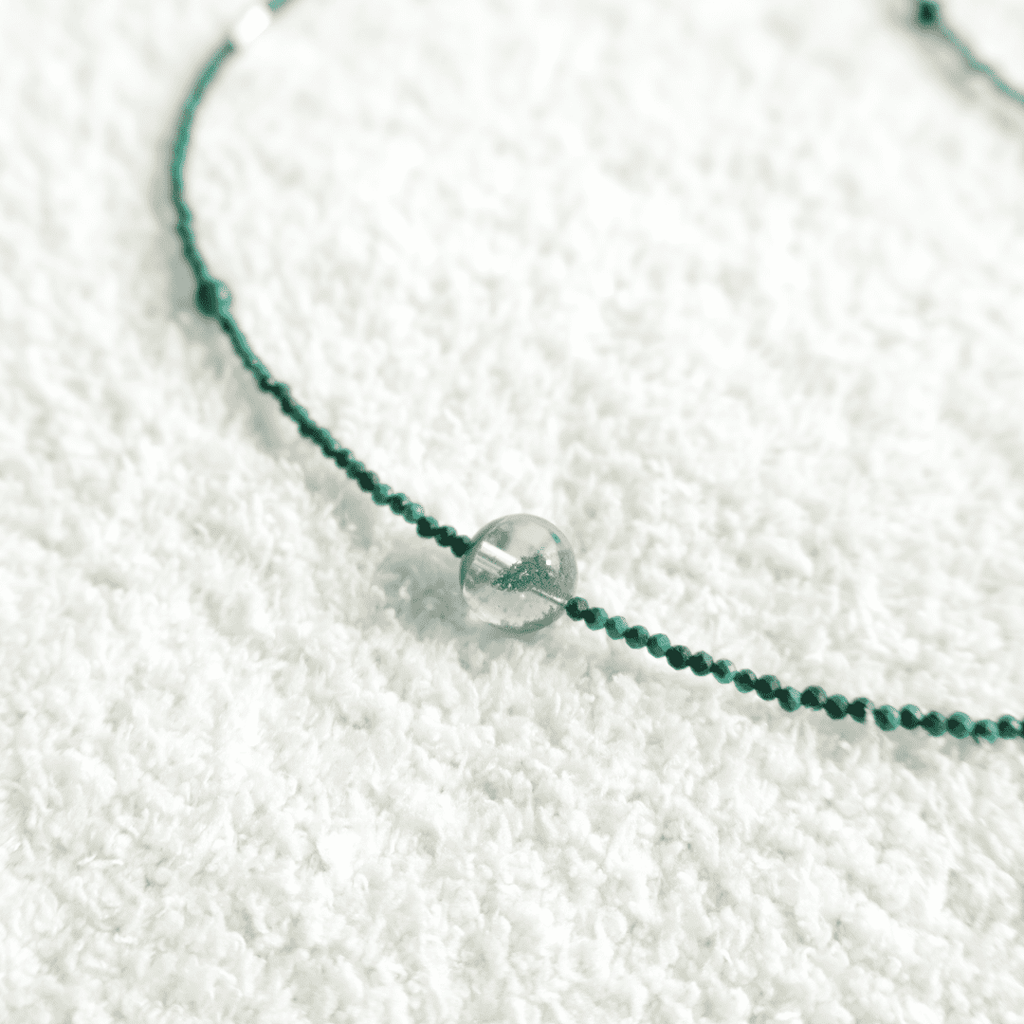 Genuine Green Phantom Quartz & Malachite Necklace