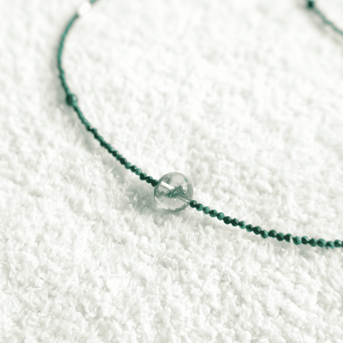 Genuine Green Phantom Quartz & Malachite Necklace