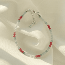 Load image into Gallery viewer, Aquamarine &amp; Pink Tourmaline Gemstone Bracelet