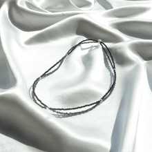 Load image into Gallery viewer, Genuine Black Spinel &amp; Black Obsidian Necklace