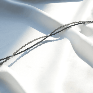 Genuine Black Spinel & Black Obsidian Necklace