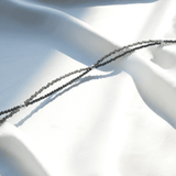 Genuine Black Spinel & Black Obsidian Necklace