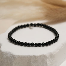 Load image into Gallery viewer, Genuine Black Obsidian Gemstone Bracelet