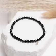 Load image into Gallery viewer, Genuine Black Agate Gemstone Bracelet