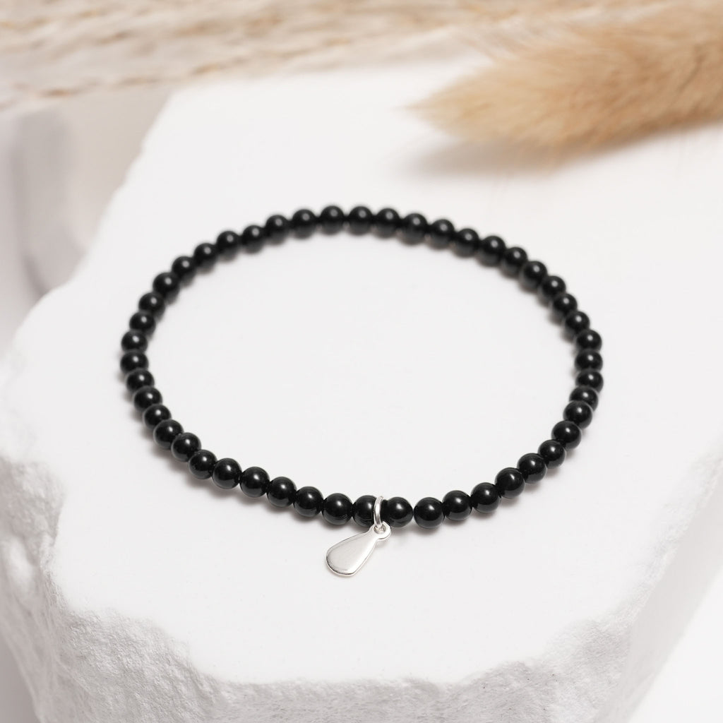 Genuine Black Tourmaline Gemstone Bracelet