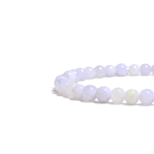 Load image into Gallery viewer, Genuine Blue Lace Agate Gemstone Bracelet