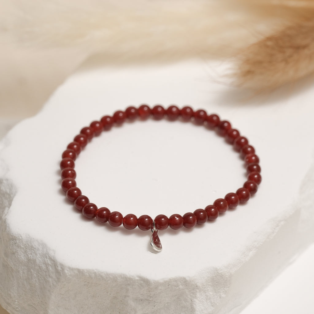 Genuine Carnelian Gemstone Bracelet