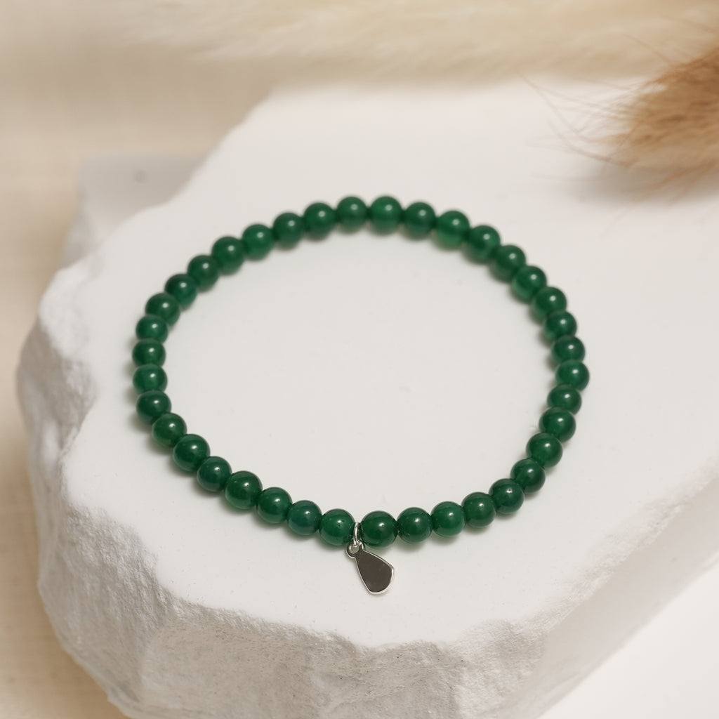 Genuine Chrysoprase Gemstone Bracelet
