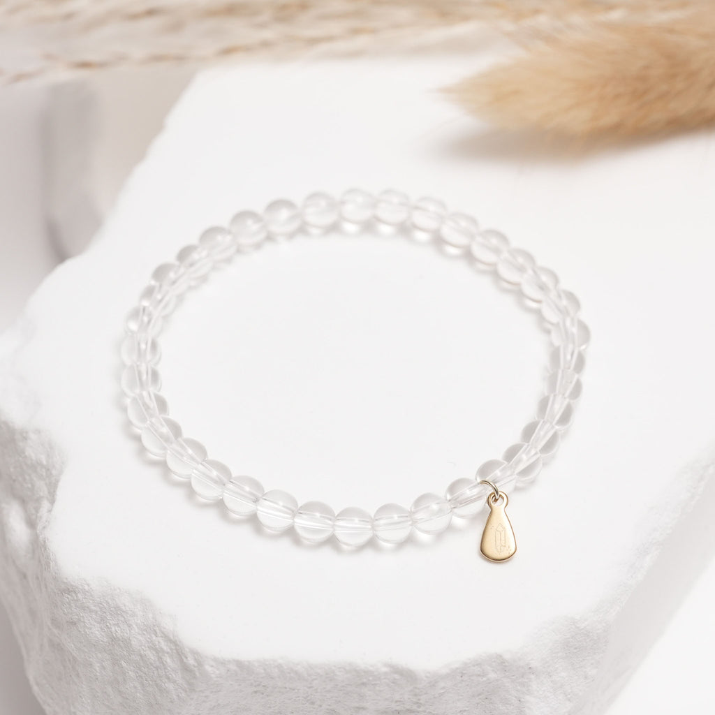 Genuine Clear Quartz Gemstone Bracelet