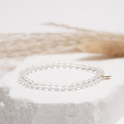 Genuine Clear Quartz Gemstone Bracelet