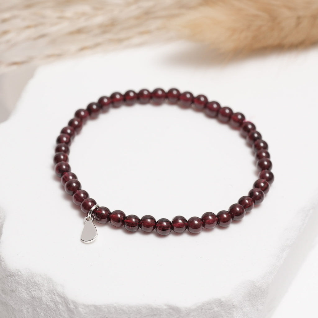 Genuine Garnet Gemstone Bracelet