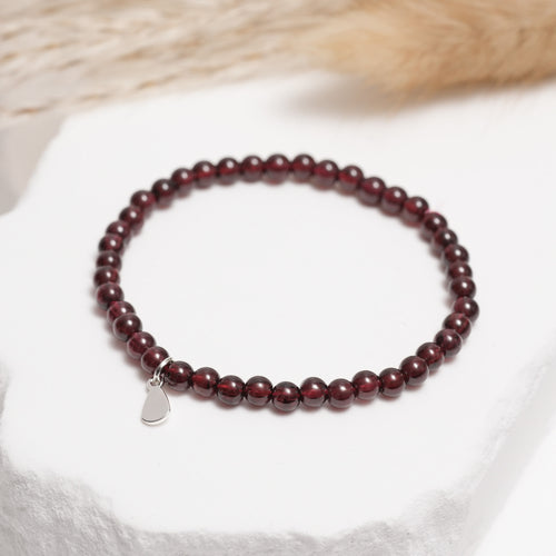 Genuine Garnet Gemstone Bracelet