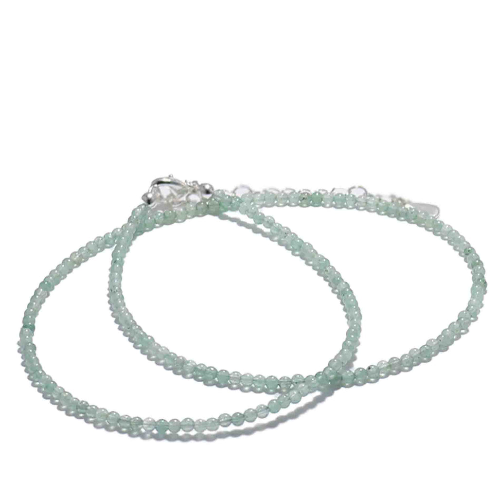 Genuine Green Aventurine Gemstone Beaded Necklace, Choker