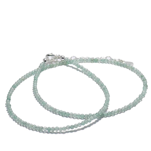 Genuine Green Aventurine Gemstone Beaded Necklace, Choker