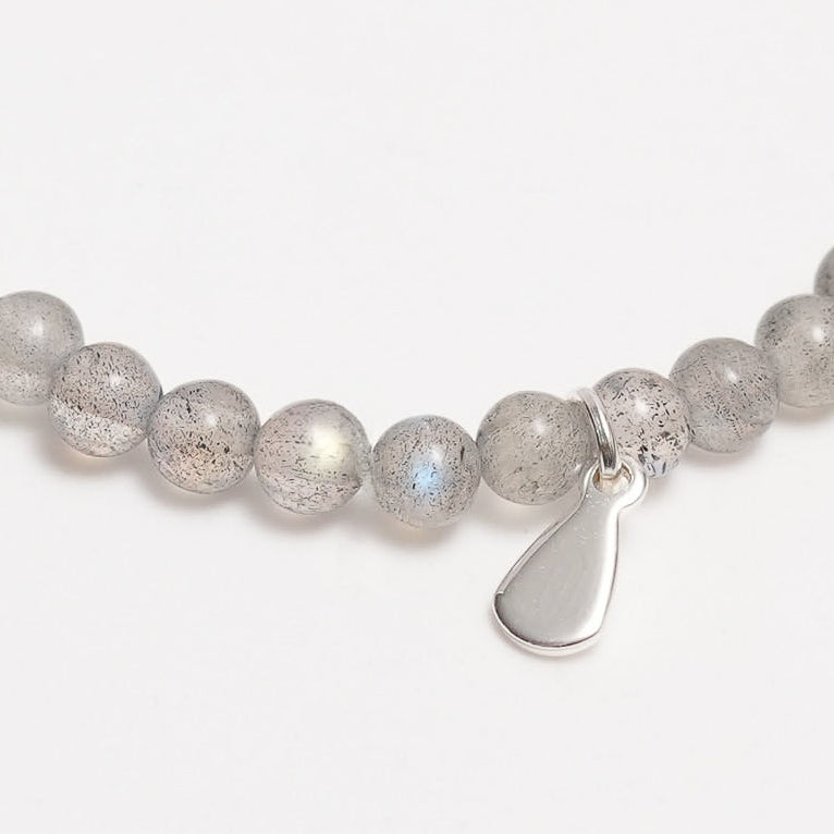 Genuine Grey Moonstone Gemstone Bracelet