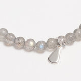 Genuine Grey Moonstone Gemstone Bracelet