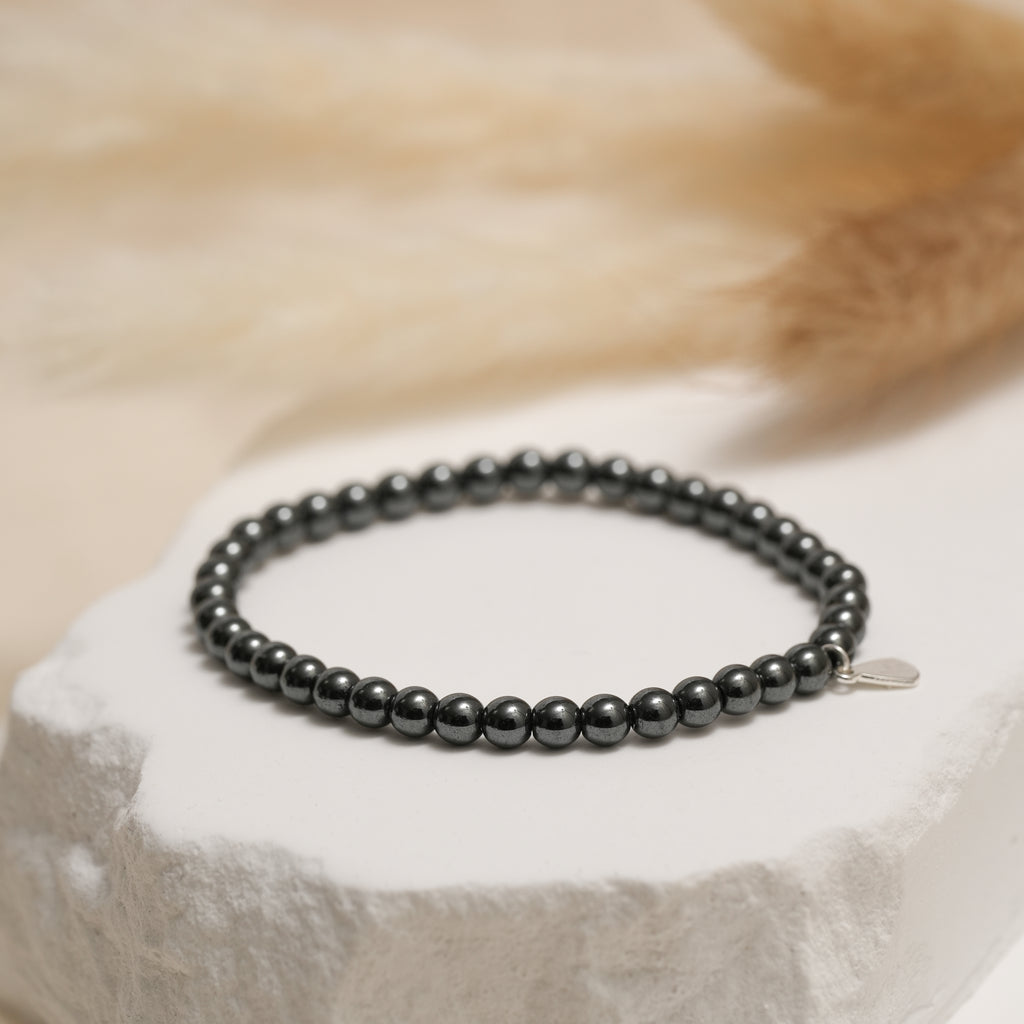 Genuine Hematite Gemstone Bracelet