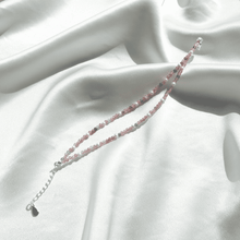 Load image into Gallery viewer, Double Strand Genuine Rainbow Tourmaline &amp; Pearl Bracelet