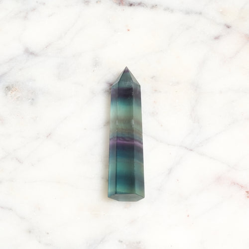 Genuine Rainbow Fluorite Crystal Point