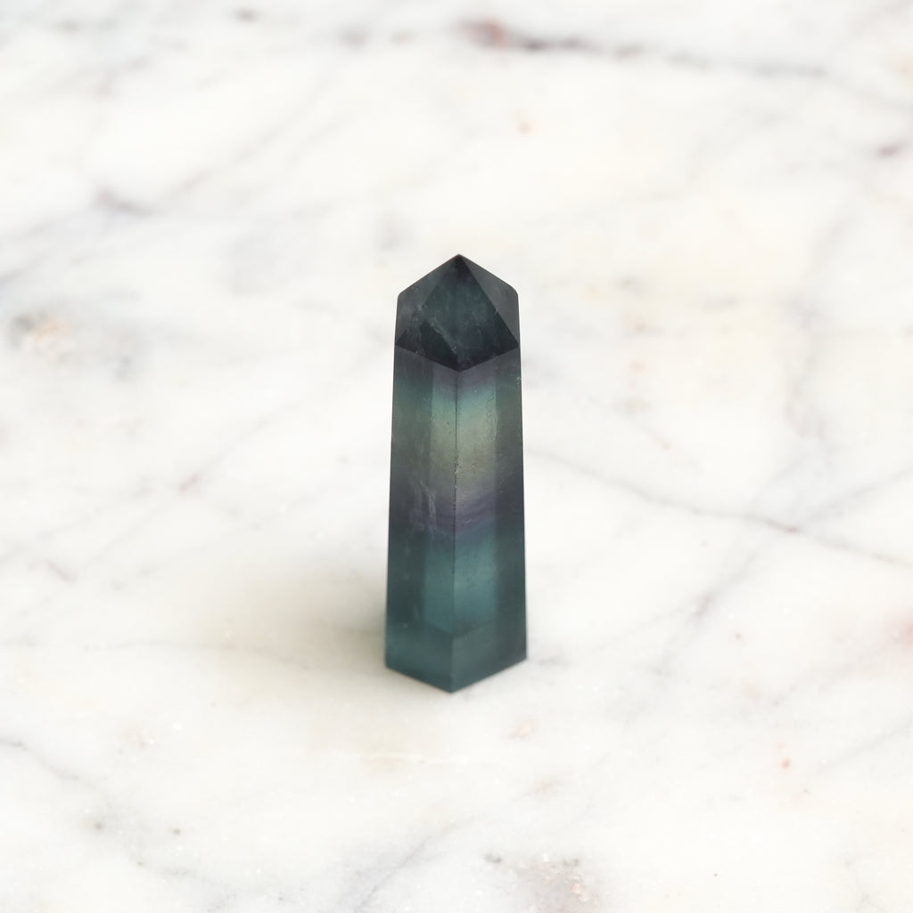 Genuine Rainbow Fluorite Crystal Point
