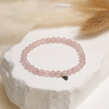 Load image into Gallery viewer, Genuine Madagascar Rose Quartz Gemstone Bracelet