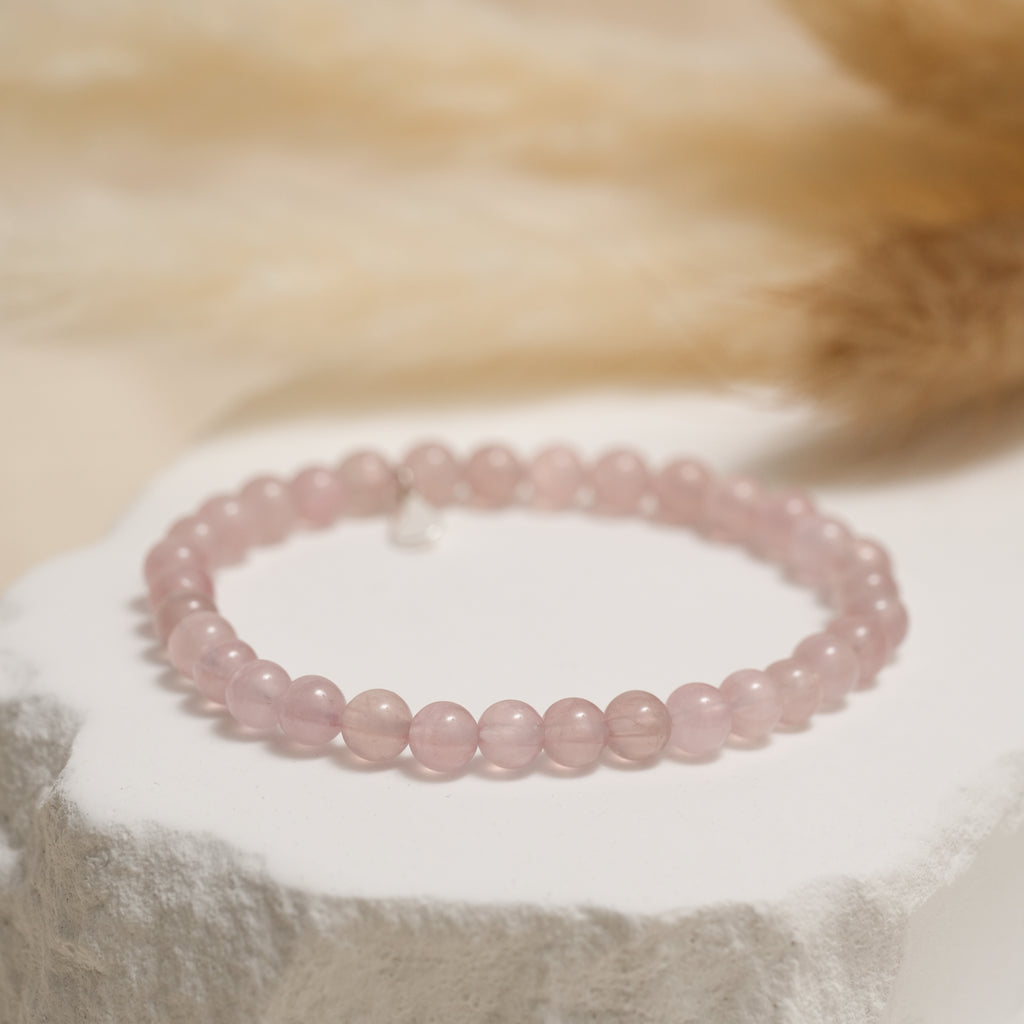 Genuine Madagascar Rose Quartz Gemstone Bracelet