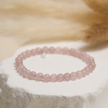 Load image into Gallery viewer, Genuine Madagascar Rose Quartz Gemstone Bracelet