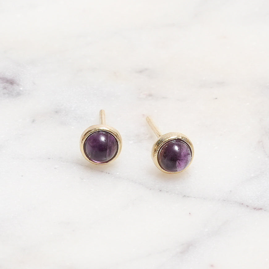Sterling Silver Amethyst Crystal Earrings