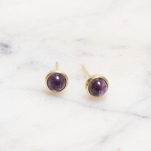 Sterling Silver Amethyst Crystal Earrings