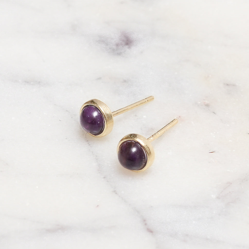 Sterling Silver Amethyst Crystal Earrings