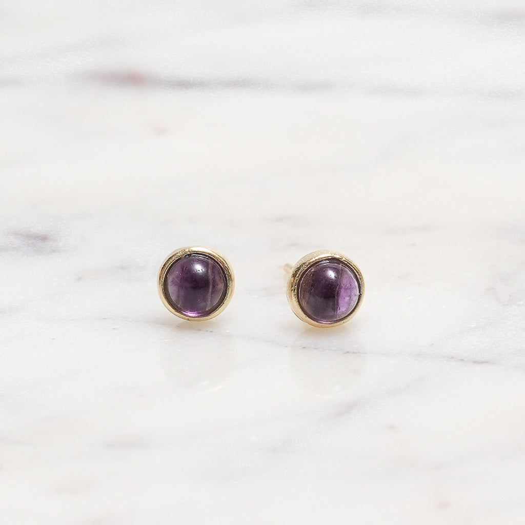 Sterling Silver Amethyst Crystal Earrings