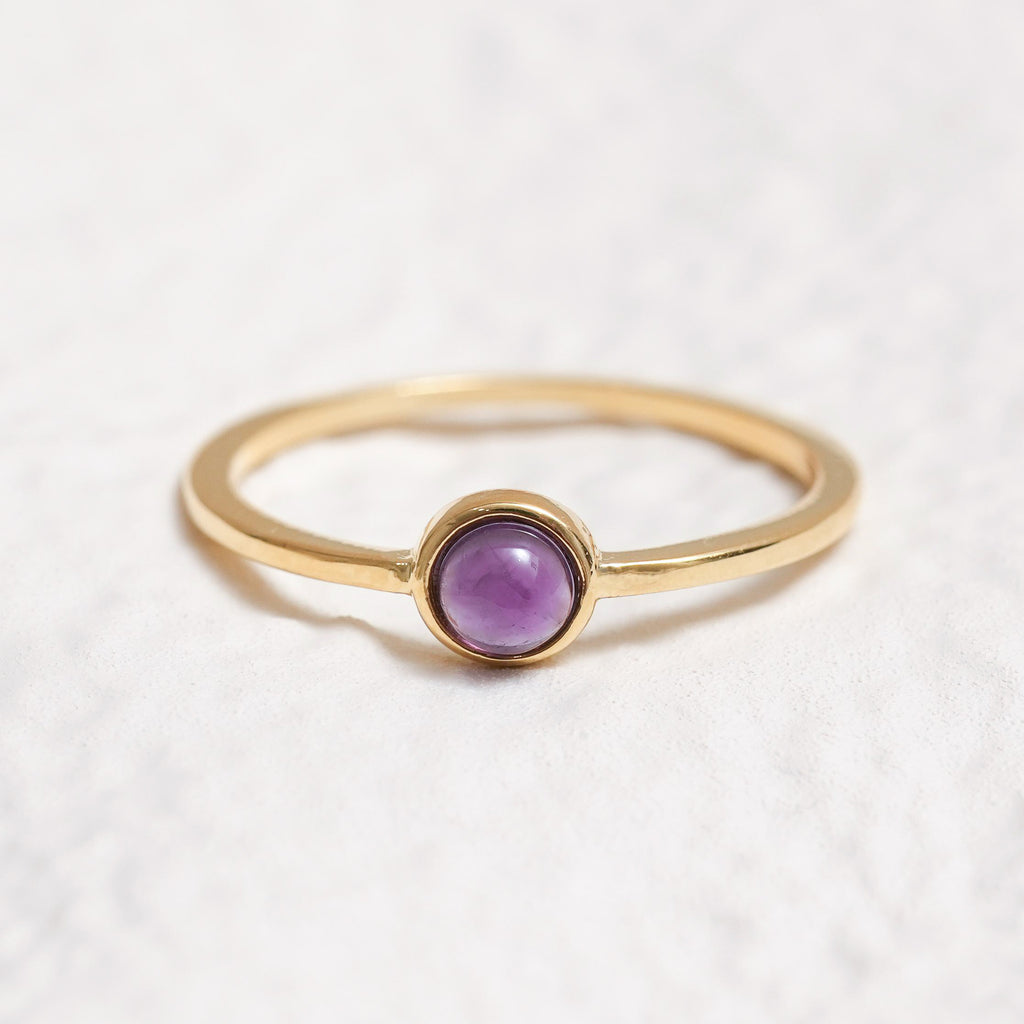 Sterling Silver Amethyst Crystal Ring