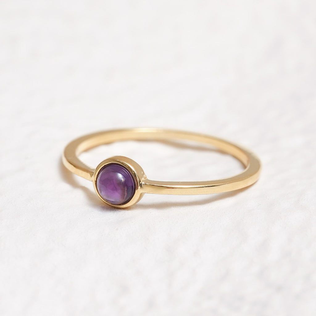 Sterling Silver Amethyst Crystal Ring