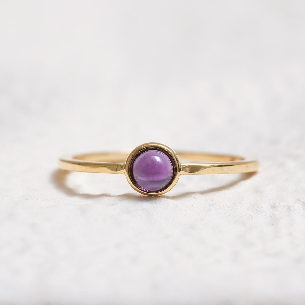 Sterling Silver Amethyst Crystal Ring