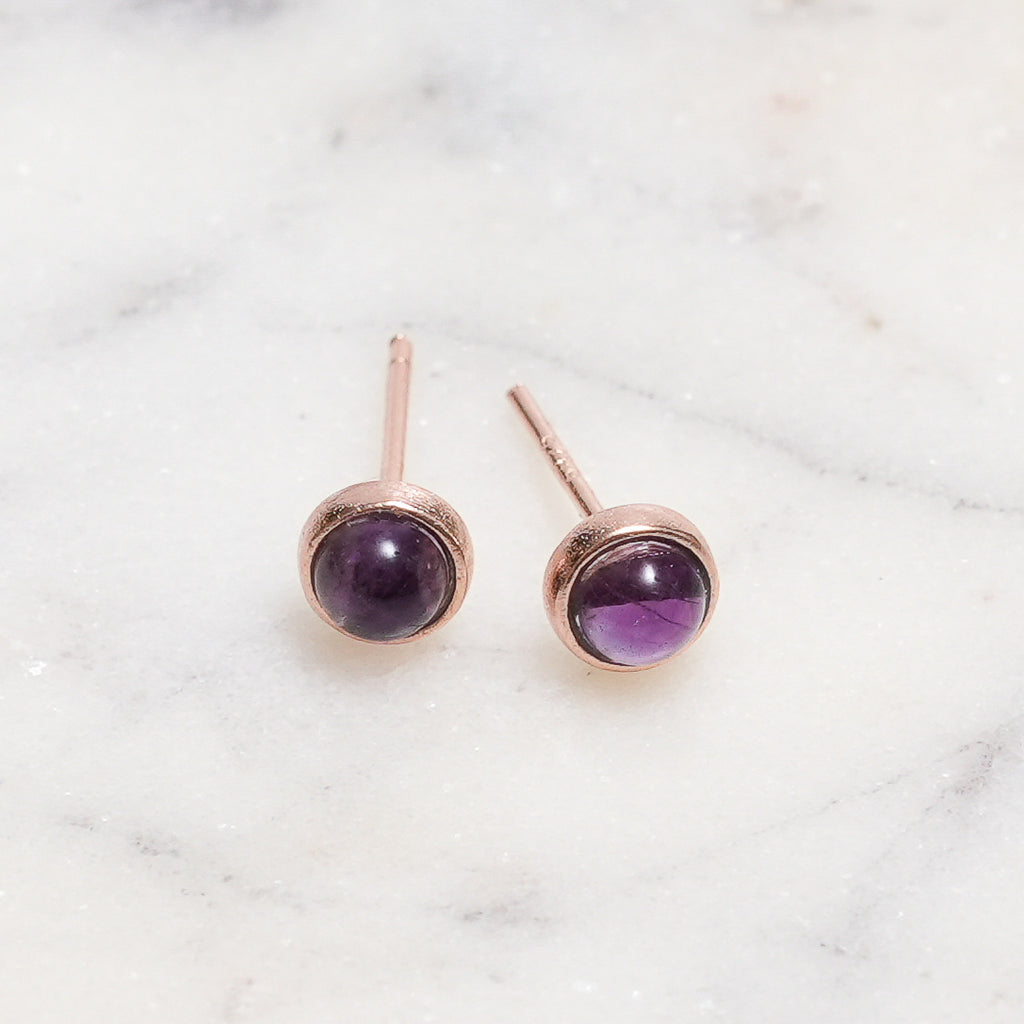 Sterling Silver Amethyst Crystal Earrings