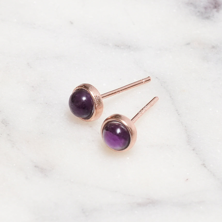 Sterling Silver Amethyst Crystal Earrings