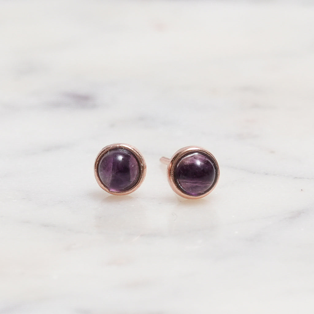 Sterling Silver Amethyst Crystal Earrings