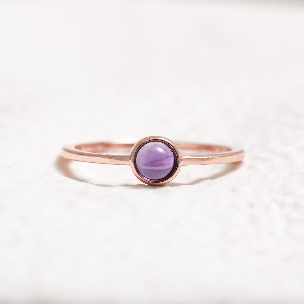 Sterling Silver Amethyst Crystal Ring