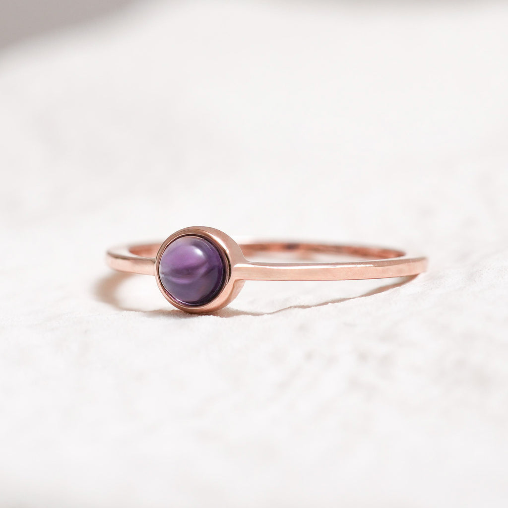 Sterling Silver Amethyst Crystal Ring