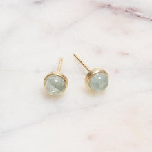Load image into Gallery viewer, Sterling Silver Aquamarine Crystal Earrings