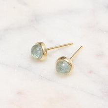 Load image into Gallery viewer, Sterling Silver Aquamarine Crystal Earrings