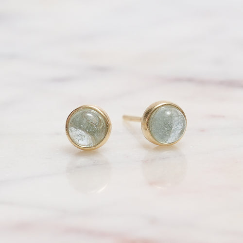 Sterling Silver Aquamarine Crystal Earrings