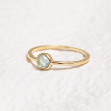 Load image into Gallery viewer, Sterling Silver Aquamarine Crystal Ring