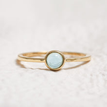 Load image into Gallery viewer, Sterling Silver Aquamarine Crystal Ring