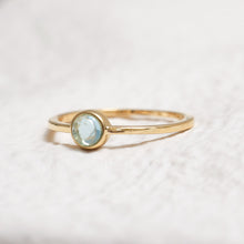 Load image into Gallery viewer, Sterling Silver Aquamarine Crystal Ring