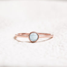 Load image into Gallery viewer, Sterling Silver Aquamarine Crystal Ring