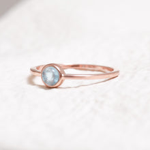 Load image into Gallery viewer, Sterling Silver Aquamarine Crystal Ring