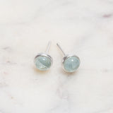 Sterling Silver Aquamarine Crystal Earrings