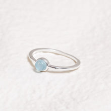 Load image into Gallery viewer, Sterling Silver Aquamarine Crystal Ring