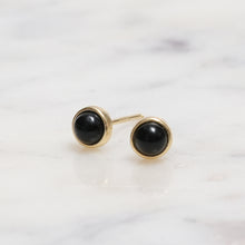 Load image into Gallery viewer, Sterling Silver Black Agate Crystal Earrings